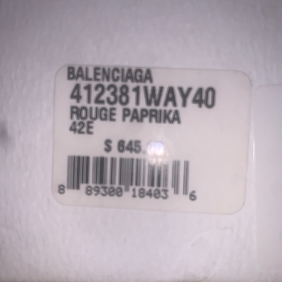 Balenciaga arena opaque rouge paprika